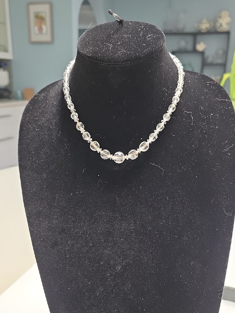 Clear Crystal Beaded Necklace - Women Jewelry